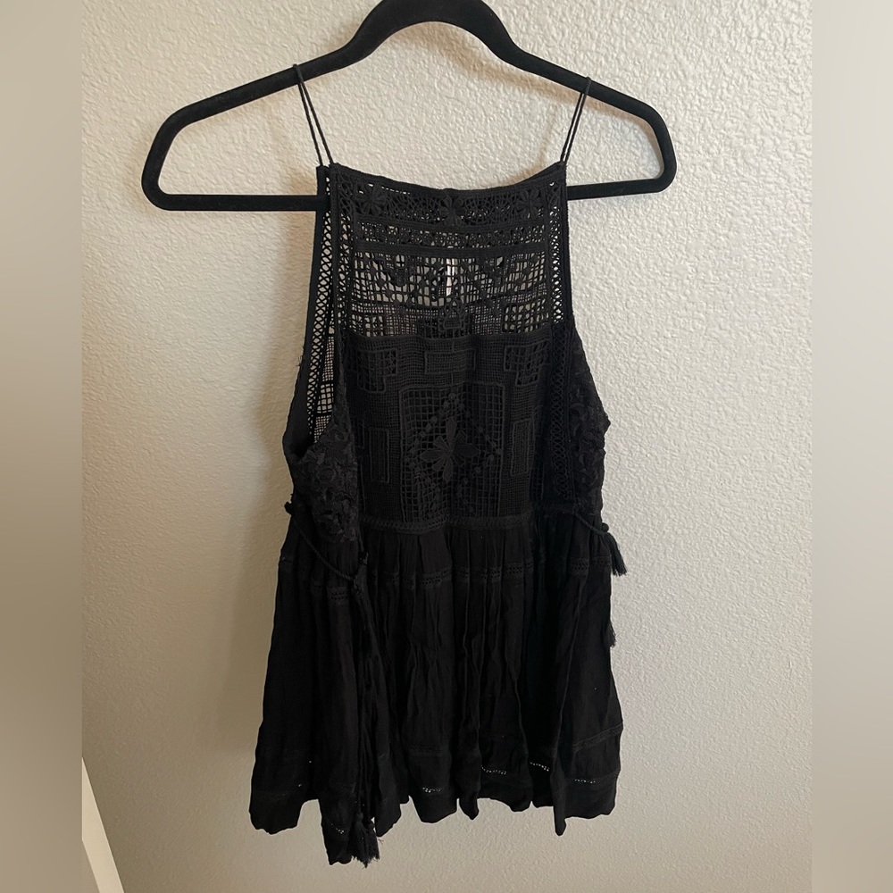 Free People knit black dress.